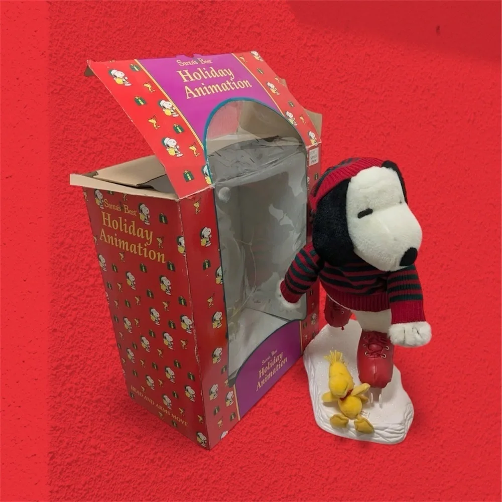 Vintage Snoopy Woodstock Peanuts Christmas 1997 Santa's Best Holiday Animation